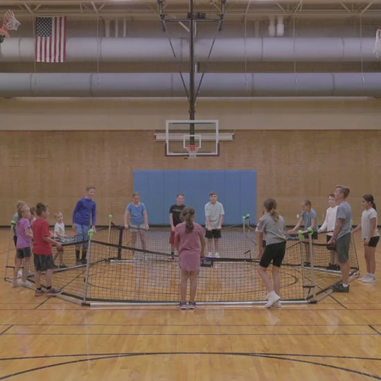 children playing gaga ball - froggy ball